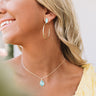 Kendra Scott Small Pepper Gold Hoop Earrings In Aqua Illusion Image - 1