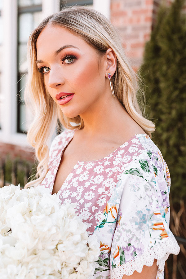 Kendra Scott Small Pepper Gold Hoop Earrings In Purple Mica Image - 4