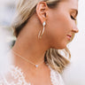 Kendra Scott Small Pepper Gold Hoop Earrings In Nude Abalone Image - 1