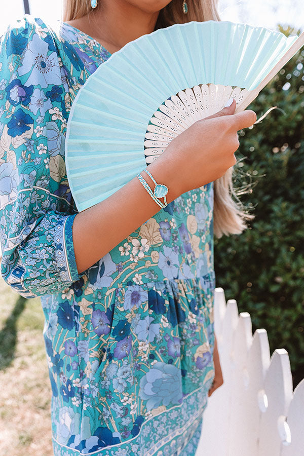 Kendra Scott Kenzie Aqua Cord Friendship Bracelet in Aqua Illusion Image - 5