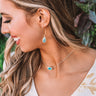Kendra Scott Macrame Dee Gold Drop Earrings in Aqua Illusion Image - 1