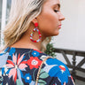 Under The Palm Trees Earrings In Red Image - 1