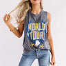 World Tour Boyfriend Tank In Charcoal Image - 1