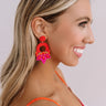 Spicy Margs Beaded Earrings In Red Image - 1