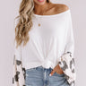 Highline Chic Waffle Knit Leopard Top in Ivory Image - 1