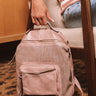 The Essential Faux Leather Backpack In Blush Image - 1