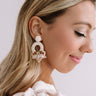 Spicy Margs Beaded Earrings In Ivory Image - 1