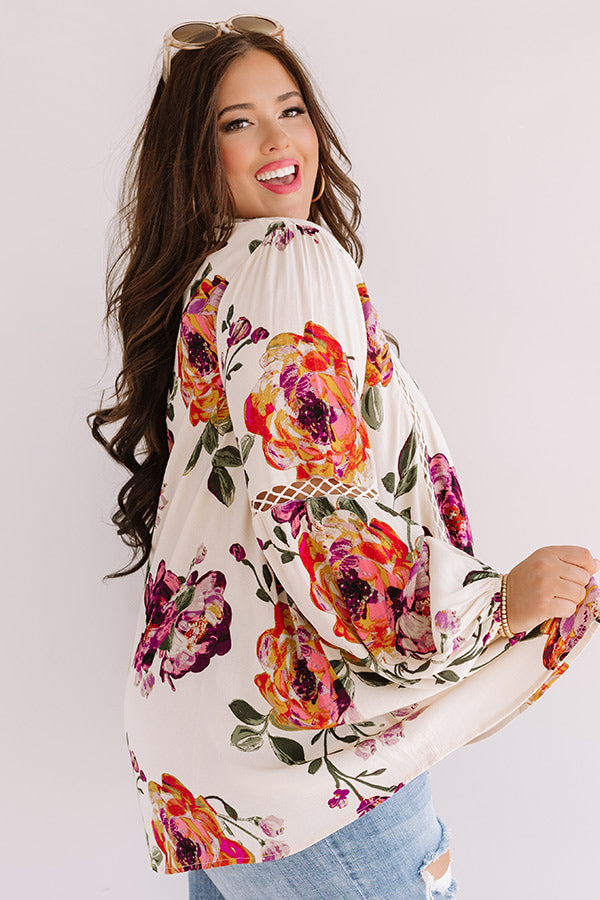 Feelin' Floral Shift Top  Curves Image - 1