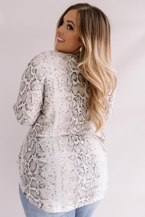 Keep An Eye On Me Snake Print Top Curves Image - 5