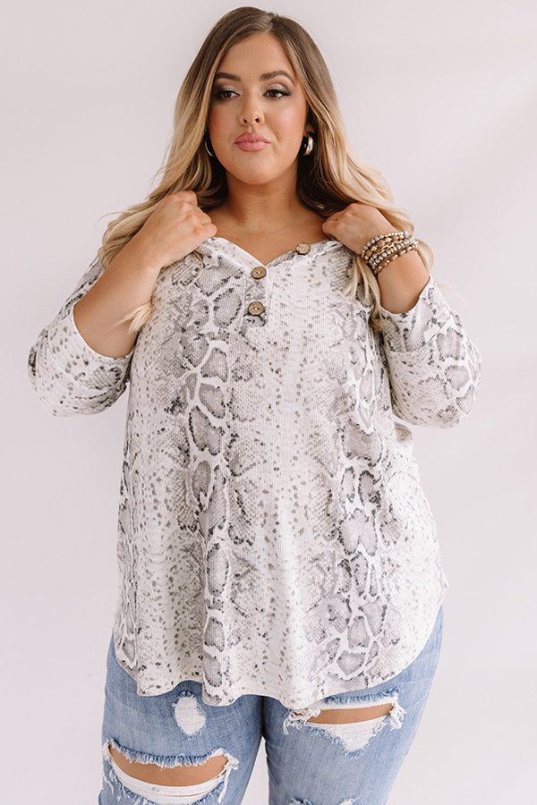 Keep An Eye On Me Snake Print Top Curves Image - 3