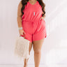 Sipping At Sunset Romper In Coral Curves Image - 1
