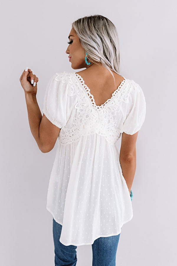 Here's To Happiness Babydoll Top In Ivory • Impressions Online Boutique