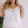 Croissants And Kisses Lace Tank In White Curves Image - 1