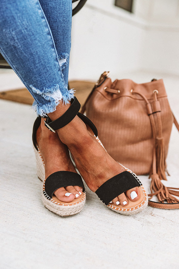 The Alba Wedge In Black Image - 4