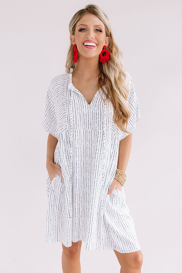 Palm Springs Pretty Stripe Babydoll Dress Image - 1