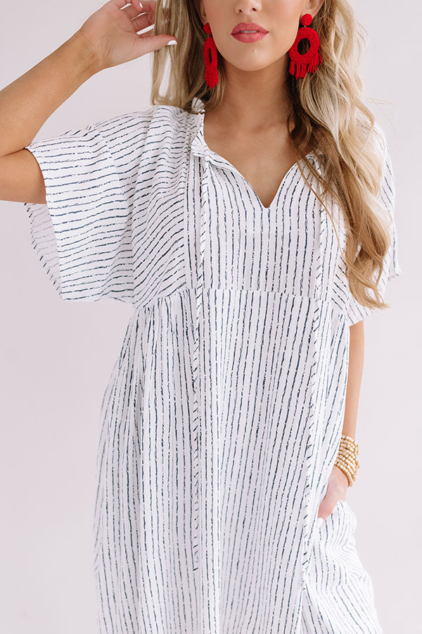 Palm Springs Pretty Stripe Babydoll Dress Image - 4