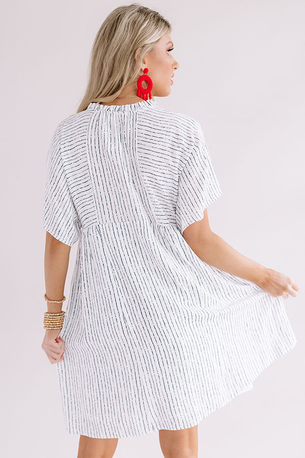 Palm Springs Pretty Stripe Babydoll Dress Image - 5