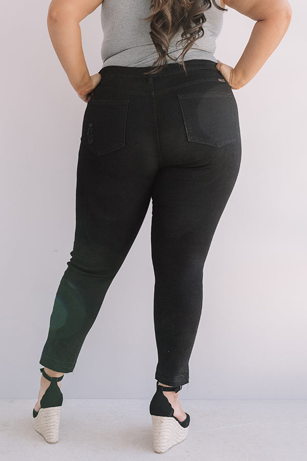 KanCan The Emory High Waist Distressed Ankle Skinny in Black Curves Image - 5