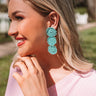 Positano Party Beaded Earrings in Light Turquoise Image - 1