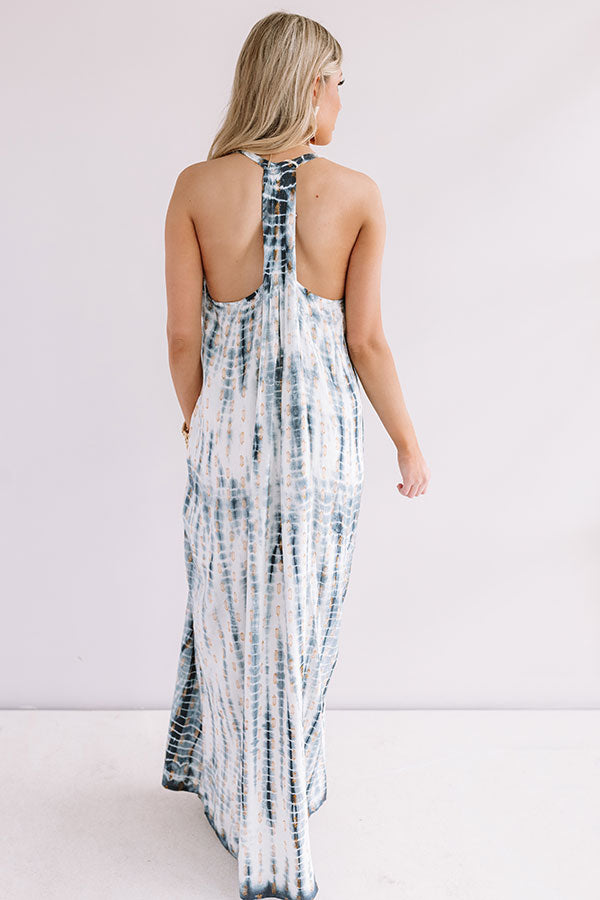 Santorini Sea Tie Dye Maxi Image - 5