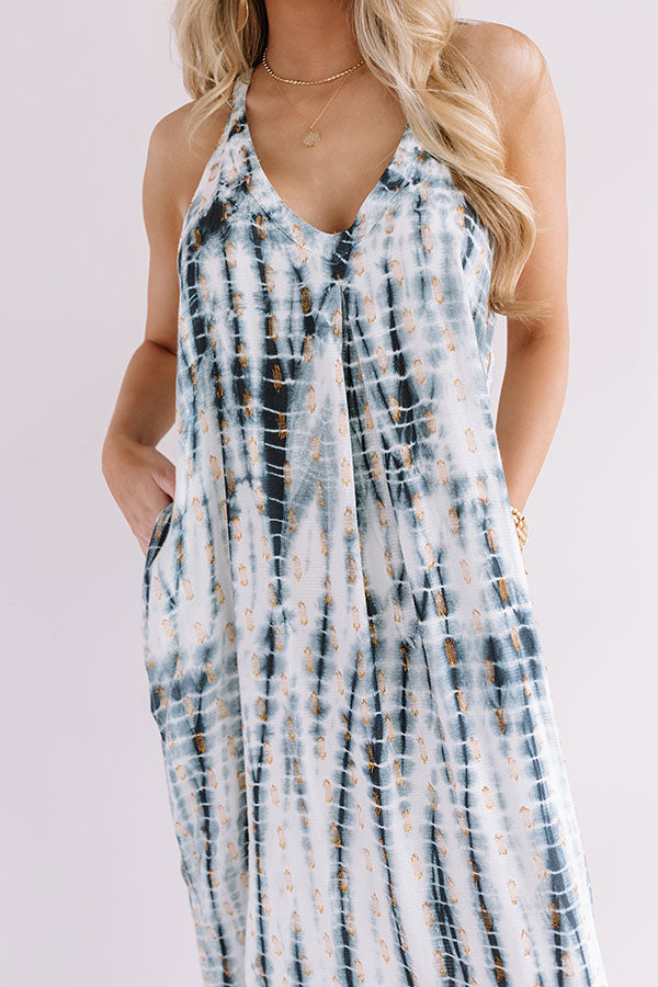 Santorini Sea Tie Dye Maxi Image - 4