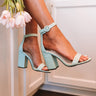 The Melina Faux Leather Heel In Mint Image - 1