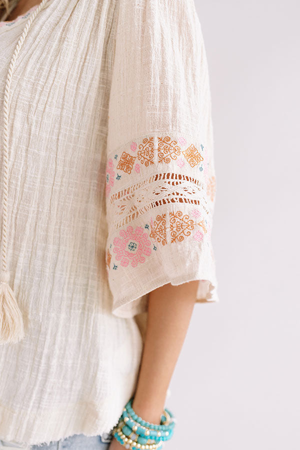 SoCal Crush Embroidered Shift Top Image - 5