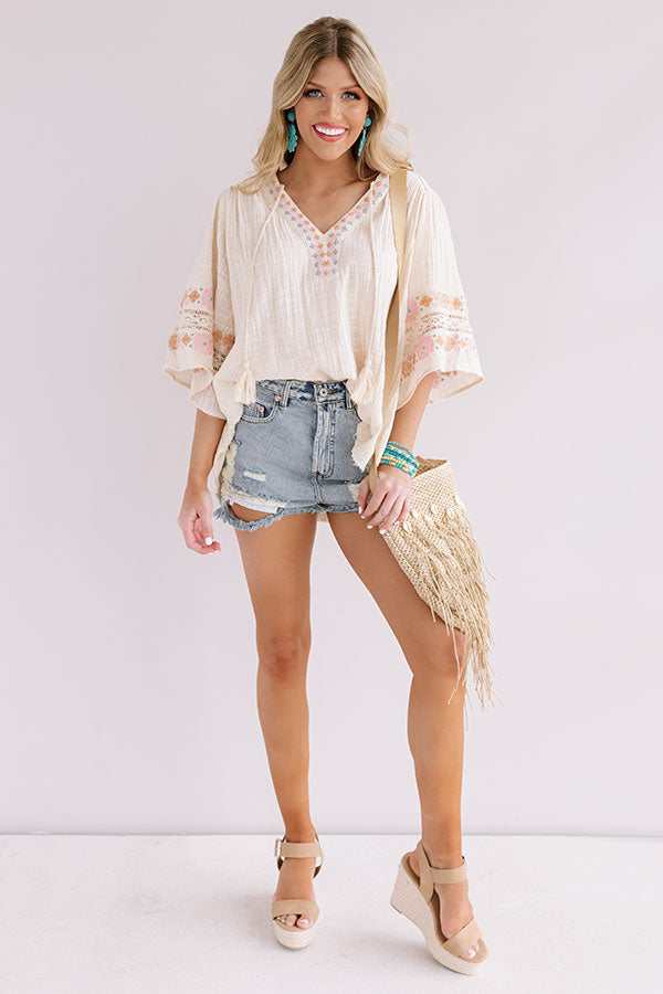 SoCal Crush Embroidered Shift Top Image - 3