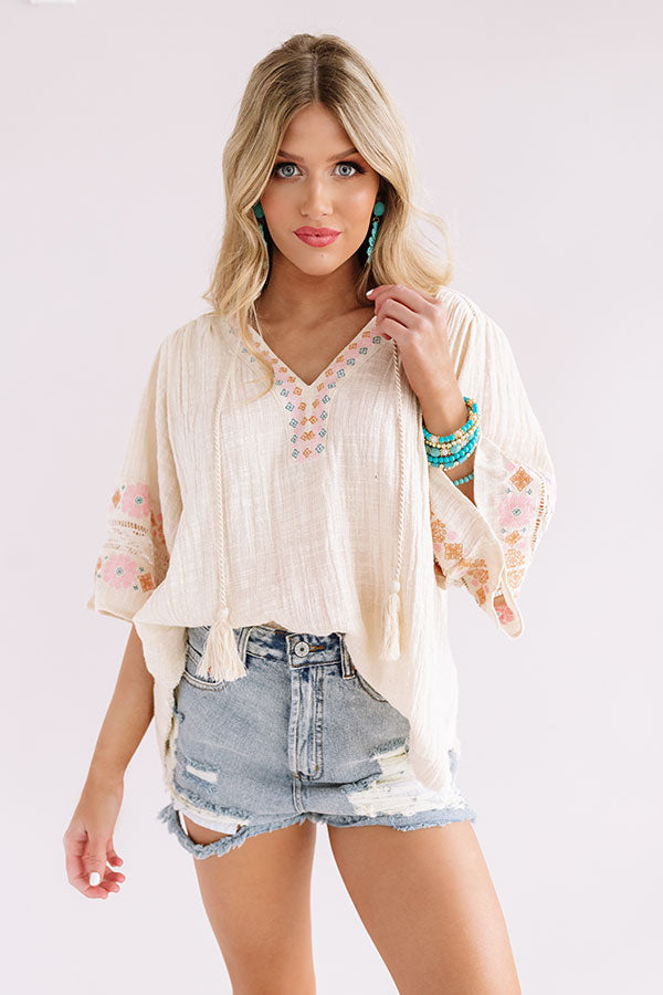 SoCal Crush Embroidered Shift Top Image - 1