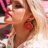 Take Me To Tulum Beaded Earrings in Orange Image - 1