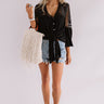 Uptown Dreams Crochet Top In Black Image - 1