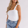 Sunshine Forecast Ribbed Bodysuit in White Image - 1