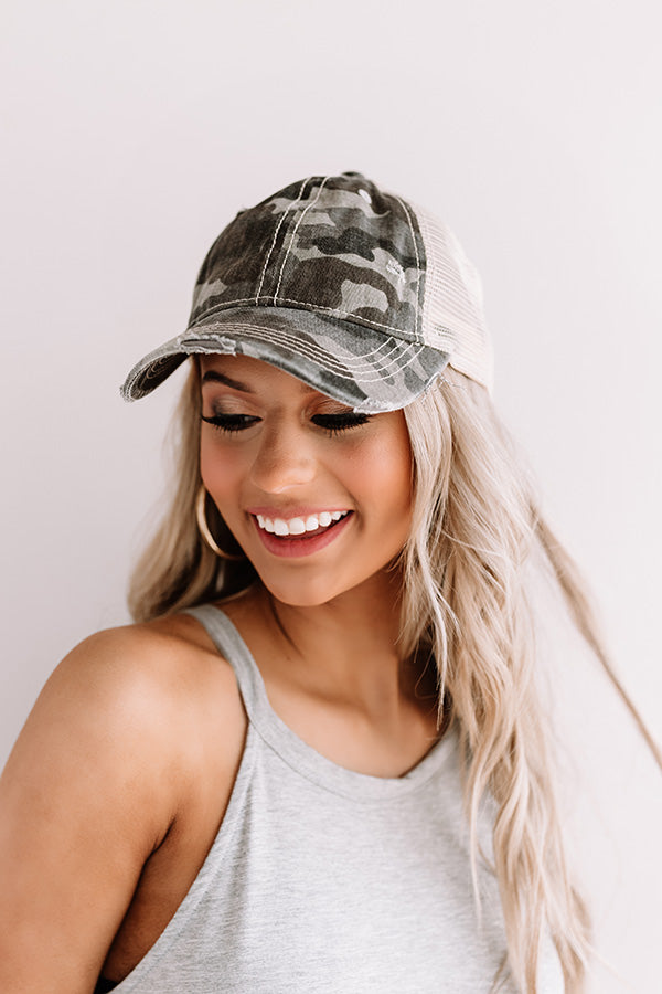 Hey Gorgeous Camo Baseball Cap Image - 4