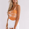 Sunshine Forecast Ribbed Tie Dye Bodysuit in Orange Image - 1