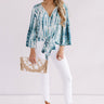 Santorini Sea Tie Dye Top Image - 1