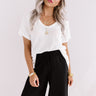 Cafe Crush Waffle Knit Top In White Image - 1