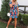 Amalfi Bound Floral Babydoll Dress In Navy Image - 1