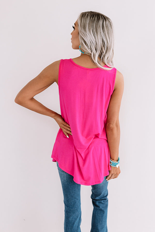 Making Wishes Babydoll Top In Hot Pink Image - 4