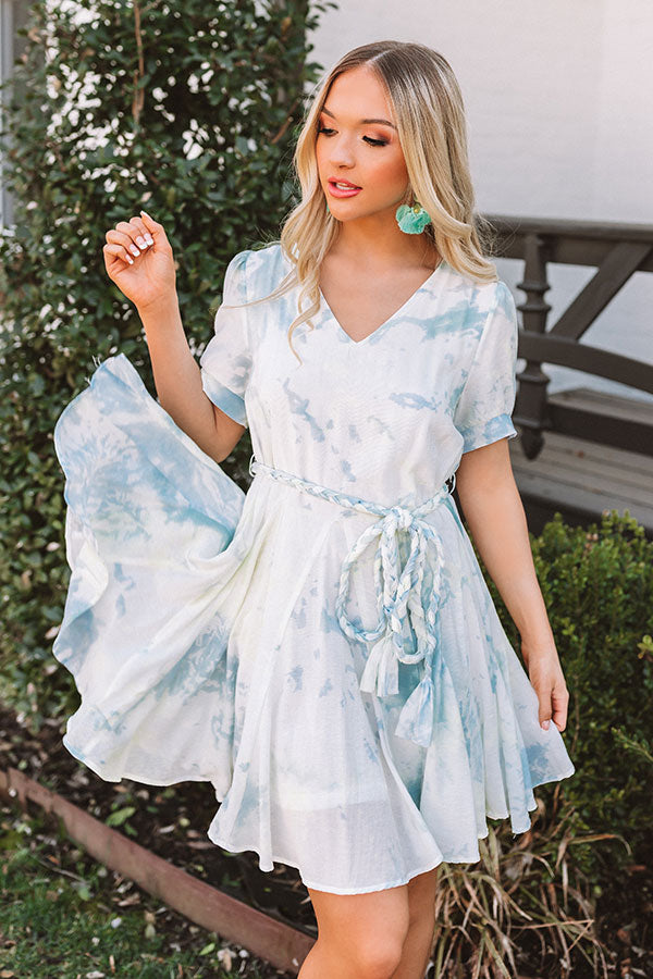 Lovely Lyric Watercolor Dress In Blue Image - 1