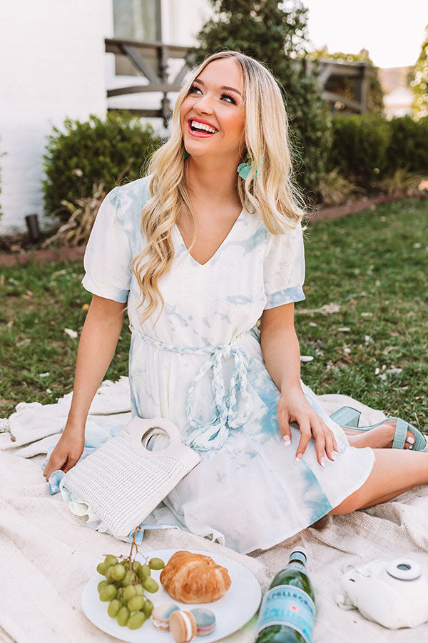 Lovely Lyric Watercolor Dress In Blue Image - 3