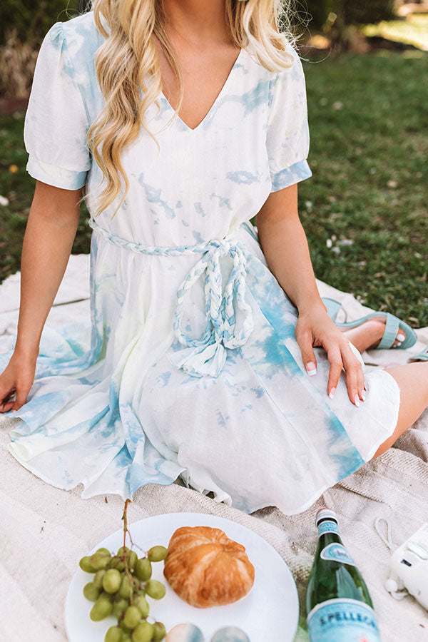 Lovely Lyric Watercolor Dress In Blue Image - 4