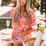 Fiji Sunset Floral Shift Dress In Pink Image - 1
