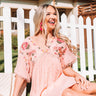 Cabanas And Cuties Embroidered Dress In Pink Image - 1
