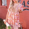 Tulum Treat Floral Shift Dress In Pink Image - 1