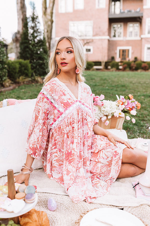 Jetting To Fiji Babydoll Dress In Pink Image - 1