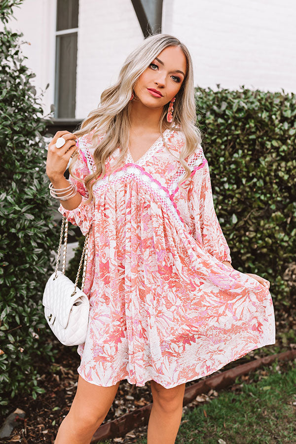 Jetting To Fiji Babydoll Dress In Pink Image - 3