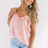 Coast Of Capri Satin Tank In Pink Image - 1