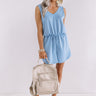 Sipping At Sunset Romper In Airy Blue Image - 1