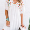 Cabanas And Cuties Embroidered Dress In Ivory Image - 1
