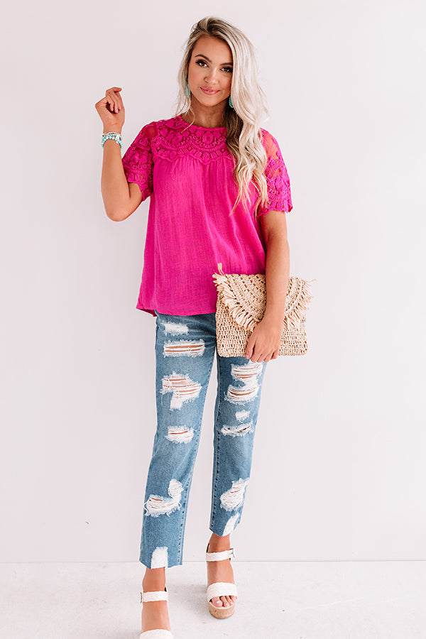 Sangria In Santa Rosa Embroidered Shift Top Image - 2